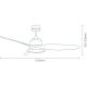 Lustre cu ventilator - Lustra LED cu ventilator ultrasilentios si telecomanda FIERA G
