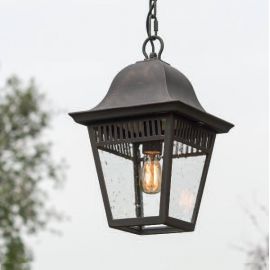 Lustre Exterior Fier Forjat - Pendul iluminat exterior din fier forjat, HL 2629