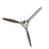 Elice cu surub, decoratiune perete Propeller Screw III 90cm, argintiu