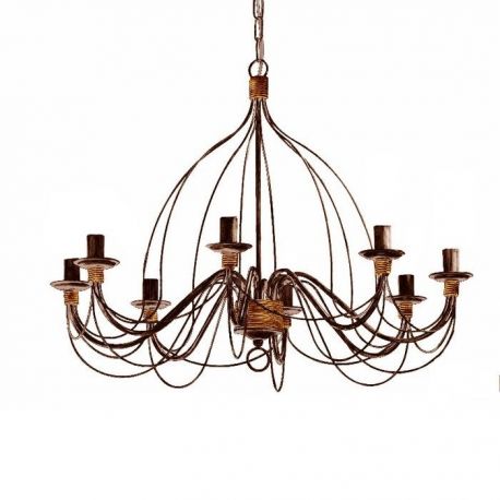 Candelabre, Lustre - Candelabru design rustic CORTE SP8 RUGGINE