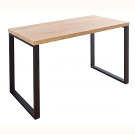 Birouri - Birou design industrial Black Desk 128cm, negru/ stejar