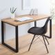 Birouri - Birou design industrial Black Desk 128cm, negru/ stejar