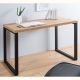 Birouri - Birou design industrial Black Desk 128cm, negru/ stejar