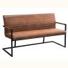 Bancheta design industrial vintage, Imperial 160cm, maro