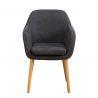 Scaun elegant, tapitat Supreme, gri vintage