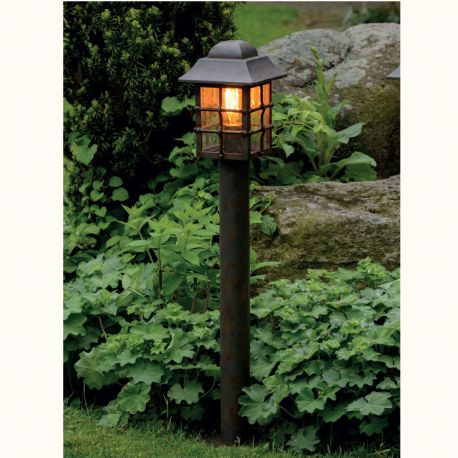 Stalpi Fier Forjat - Stalp iluminat exterior din fier forjat, inaltime 103cm, AL 6822