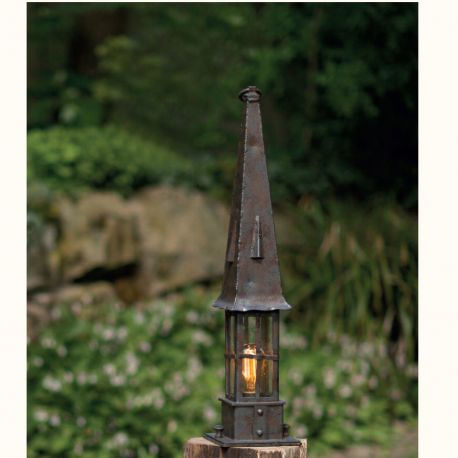 Stalpi Fier Forjat - Stalp iluminat exterior din fier forjat inaltime 74,5cm AL 6842