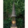 Stalp iluminat exterior din fier forjat inaltime 103,5cm AL 6844