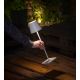 Lampi decorative si solare - Lampa LED portabila iluminat exterior stil clasic TOC alba