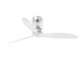 Lustre cu ventilator - Ventilator de tavan modern cu telecomanda MINI TUBE FAN Transparent