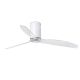 Lustre cu ventilator - Ventilator de tavan modern cu telecomanda MINI TUBE FAN alb mat/transparent