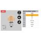 Becuri E27 - BEC LED E27 dimabil cu filament 4W G45 2200K lumina calda