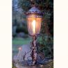 Stalp iluminat exterior din fier forjat, inaltime 114cm, AL 6625