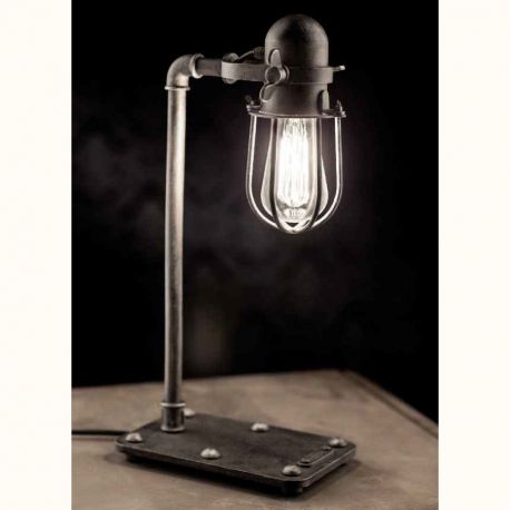 Veioze, Lampadare Fier Forjat - Lampa de masa design industrial din fier forjat TL 4101