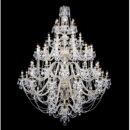 Lustre Cristal Bohemia - Lustra XXL cu 78 brate cristal Bohemia
