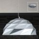 Pendule, Lustre suspendate - Lustra moderna Origami argintiu, 56cm
