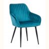 Set de 2 scaune elegante, cu brate, Turin turcoaz