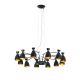 Pendule, Lustre suspendate - Lustra design Retro Black and gold 12L
