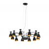 Lustra design Retro Black and gold 12L 