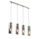 Pendule, Lustre suspendate - Lustra moderna cu 4 pendule ANNIKA nickel