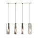 Pendule, Lustre suspendate - Lustra moderna cu 4 pendule ANNIKA nickel
