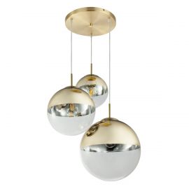 Pendule, Lustre suspendate - Lustra moderna cu 3 pendule VARUS alama/auriu