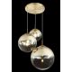 Pendule, Lustre suspendate - Lustra moderna cu 3 pendule VARUS alama/auriu