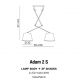 Pendule, Lustre suspendate - Lustra moderna cu 2 brate articulate ADAM 2 S WH