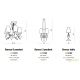 Candelabre, Lustre - Candelabru modern design elegant Baroco 3 Black