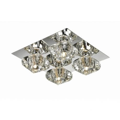 Plafoniere - Plafoniera moderna Rubic 4 top