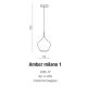 Pendule, Lustre suspendate - Pendul modern AMBER MILANO 1 crom