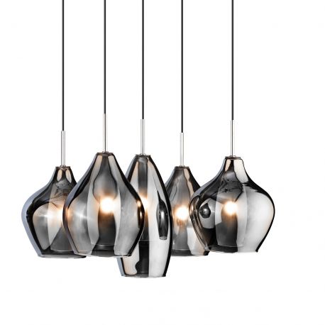 Pendule, Lustre suspendate - Lustra moderna AMBER MILANO 5 crom