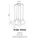 Pendule, Lustre suspendate - Lustra moderna AMBER MILANO 5 crom
