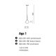 Pendule, Lustre suspendate - Pendul modern Aga 1 BK/BK