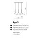 Pendule, Lustre suspendate - Lustra moderna Aga 3 WH/BK