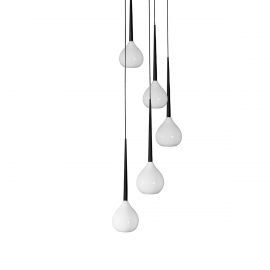Pendule, Lustre suspendate - Lustra moderna Aga 5 WH/BK