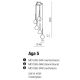 Pendule, Lustre suspendate - Lustra moderna Aga 5 BK/BK