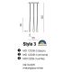 Pendule, Lustre suspendate - Lustra design modern Stylo 3 white