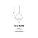Pendule, Lustre suspendate - Pendul design modern 18cm Silver Ball
