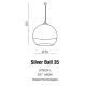Pendule, Lustre suspendate - Pendul design modern 35cm Silver Ball