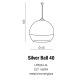 Pendule, Lustre suspendate - Pendul design modern 40cm Silver Ball