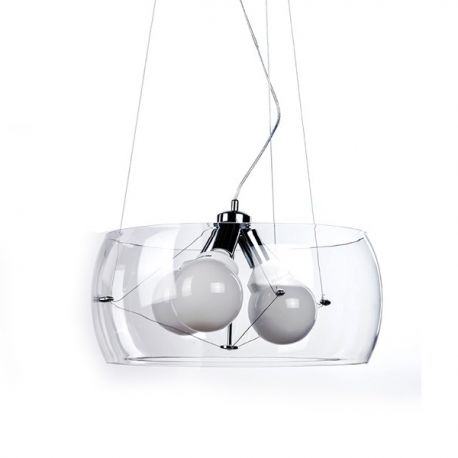 Pendule, Lustre suspendate - Lustra moderna design elegant 40cm Cosmo Clear
