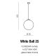 Pendule, Lustre suspendate - Pendul stil modern 20cm Ball alb