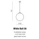 Pendule, Lustre suspendate - Pendul stil modern 30cm Ball alb