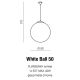 Pendule, Lustre suspendate - Lustra / Pendul stil modern 50cm Ball alb
