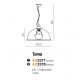Pendule, Lustre suspendate - Lustra/Pendul metalic design modern 53cm TOMA BLACK