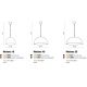 Pendule, Lustre suspendate - Lustra / Pendul modern design nordic 40cm MODENA alb/auriu