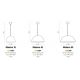 Pendule, Lustre suspendate - Pendul modern design nordic 18cm MODENA negru/auriu
