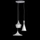 Pendule, Lustre suspendate - Lustra retro design industrial MIX alb/auriu