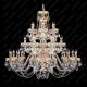 Lustre Cristal Bohemia - Lustra 24 brate cristal Bohemia, gold/ white